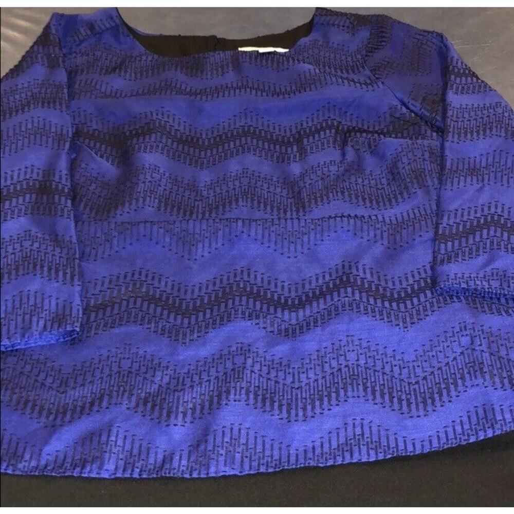 Dana Buchman Zig Zag Double Layer Blouse